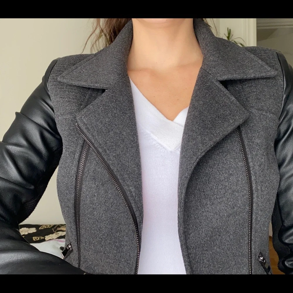 Lady Dutch high society biker style jacket faux leather - Picture 4 of 12